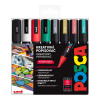 Sada Posca PC-5M, CHRISTMAS, 1,8 - 2,5 mm (8 ks)