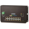 Planét WGS-4215-16P2S plochý L4 switch, 16x1Gb, 2x1Gb SFP, 16x PoE 802.3at 240W, 48-56VDC, -10~60°C, IP30, fanless
