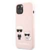 Karl Lagerfeld puzdro gumené Apple iPhone 13 Mini KLHCP13SSSKCI ružové