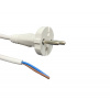 Flexo PVC šnúra 862101-3-1/3, 2x1, rovná vidlica, biela - 3 m (AK 86 2101-3-1/3)