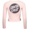 dámske tričko SANTA CRUZ SCREAMING PAISLEY DOT LS TEE Chalk Pink M