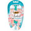 Bic Miss Soleil 3 Sensitive Aqua Colours Holiaci strojček 1op.-3ks
