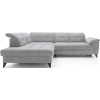 Bývaj s nami SK, IRENE rohová rozkladacia sedačka, poťah Aura 04 / ľavá kov,látka,HR PUR studená pena