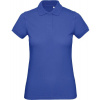 B&C | Inspire Polo /women, Dámske piqué polo z bio bavlny, modrá cobalt, XL