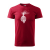 Sablio Tričko s potlačou Skull 2 - červené 2XL