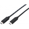 Kabel C-TECH USB 3.2, Type-C (CM/CM), PD 100W, 20Gbps, 2m, černý CB-USB32-20B