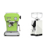 Ascaso Dream ONE, Fresh Pistachio + Eureka Mignon Silenzio, CR white
