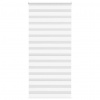 VidaXL Roleta zebra, biela, šírka tkaniny 100,9 cm, polyester