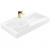 Rea Goya, umývadlo na dosku 100x46x14 cm, konglomerát, biela lesklá, REA-U8903