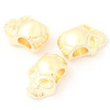 Korálek kovový Lebka 12/8mm gold plating 24kt