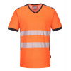 PORTWEST HI-VIS PW310 / Funkčné reflexné tričko - HV oranžová/čierna M