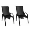 Gardlov 25290 Záhradné stoličky stohovateľné čierne 2 ks, čierna