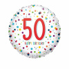 Fóliový balónek Kruh - Konfety 50 - 43cm
