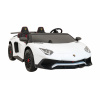 RAMIZ Elektrické autíčko Lamborghini Aventador SV - dvojmiestne - biele -2X 200W - 24V/14Ah - 2025