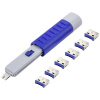 Renkforce zámok portu USB RF-4714586 sada 6 ks strieborná, modrá vr. 1 kľúče RF-4714586; RF-4714586