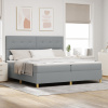 vidaXL Posteľ s roštom a matracom Svetlosivá 200x200 cm Textília 3339644