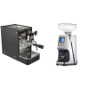 Stone Espresso Lite Black + Eureka Atom 60, chrome