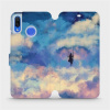 Flipové pouzdro Mobiwear - Huawei Nova 3 - MR09S Dívka na houpačce v oblacích (Knížkové flip pouzdro, obal, kryt na mobil Huawei Nova 3 - MR09S Dívka na houpačce v oblacích, materiál Umělá kůže + TPU