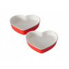 KERAMICKÉ FORMY NA PEČENIE SRDCA SADA 2 KS ZAPEKACIE MISKY