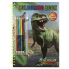 Kniha omaľovánok + samolepky Dinosaury