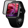 Ochranné sklo FIXED 3D Full-Cover s aplikátorom pre Apple Watch 44mm čierne (FIXG3D-434-BK)