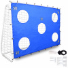 Prenosná futbalová bránka 240 x 170 x 85 cm (VEĽKÝ KOVOVÝ FUTBALOVÝ TRÉNINGOVÝ CIEĽ PRE FUTBAL SO SIEŤOVOU PODLOŽKOU XXL)