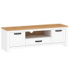 LANZETTE B 0000263917 - RTV stolík, biela alba/dub craft zlatý