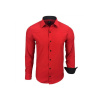 RUSTY NEAL košeľa pánska R-44 dlhý rukáv slim fit XL Červená