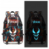 Školská taška - batoh VENOM USB reflexný VIACFAREBNÝ