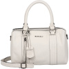 Burkely Rock Ruby sivobiela dámska kožená kabelka, taška cez rameno