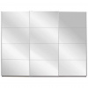 MID.YOU BIELA SKRIŇA SO ZRKADLOM, biela, 271/210/62 cm - Skrine - 000380104318