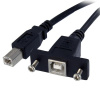 StarTech.com USBPNLBFBM1 USB kábel USB 2.0 0,3 m USB B Čierna (USBPNLBFBM1)