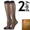 NYLON KNEE-SOCKS 20 DEN pančuchové podkolienky Lady B - 12 párov Čierna UNI 12 párů
