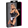 Cottelli COSTUMES Maid Body S čierny komplet s nohavičkami a chokerom