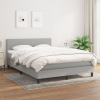 vidaXL Boxspring posteľ s matracom bledosivá 140x200 cm látka - Sivá - 117422-64121