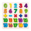 Woody puzzle číslice masívne na doske