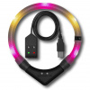 LEUCHTIE Easy Charge USB LED svietiaci obojok tmavoružový-vanilkový 57,5 cm