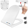 WC sedadlo Vettä s pomalým zatváraním, antibakteriálne, biele, polypropylén