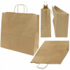 Papierová taška Allbag 40x18x39 cm so skrúteným držadlom HNEDÁ 25 ks