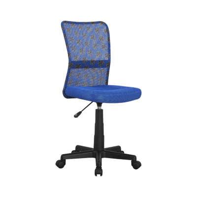Tempo Kondela Otočná stolička, modrá/vzor/čierna, GOFY (55x88x55cm)