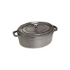 Staub Cocotte hrniec oválny 37 cm 8 l grafitovo sivý