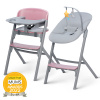 KINDERKRAFT SELECT Set jedálenská stolička Livy Aster Pink + lehátko Calmee, Premium