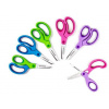 Detské nožnice DONAU Soft Grip okrúhlá čepeľ, 13 cm, mix farieb, displej 30 ks