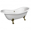 Polysan Charleston Voľne stojaca vaňa 188x80x71 cm, biela - nohy bronz 38132