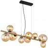 Globo Lighting Riha závesné svietidlo x3.5 W čierna-mosadzná-jantárová 56135-9H