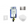 Geberit Kombifix Modul na závesné WC s tlačidlom Sigma30, lesklý chróm/chróm mat + Villeroy Boch - WC a doska, DirectFlush, SoftClose, CeramicPlus 110.302.00.5 NB6