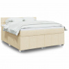 Box spring postel s matrací krémová 180x200 cm textil Krémová 3289452