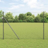 zahrada-XL Plot s stĺpmi Sivá 1.5 x 10 m Ocel potiahnutá PVC 3352790