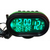 Teplomer do auta 3v1 Voltmeter, Hodiny