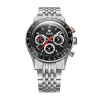 Nivada Grenchen Chronoking Mecaquartz Racing Black - Inter. Bezel - Beads of Rice + 5 rokov záruka a darček ZADARMO
